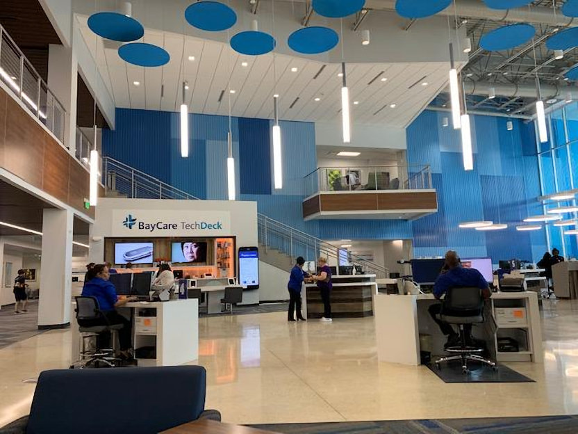 POM-cleaned commercial lobby